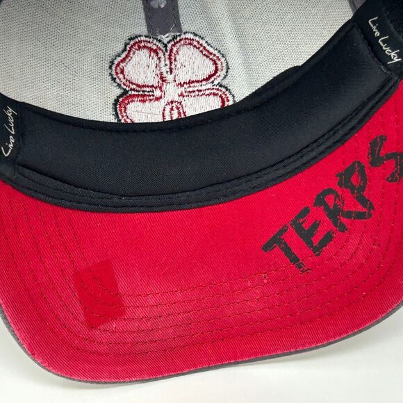 Maryland Terrapins Black Clover Hat Cap Flex Fitted XXL Beige Terps Live Lucky - Picture 5 of 12